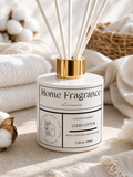 LUNOWIA Raumduft Clean Cotton – Diffuser mit Rattanstäbchen, Duftnote Baumwolle und Leinen, handmade in der Pfalz